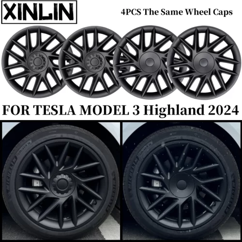 Tampões 18” look Performance – Tesla Model 3 Highland 2024 (Kit 4 Peças)