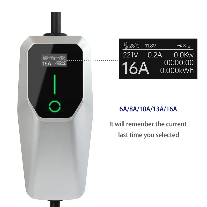 Caixa de carregamento para carro elétrico, Tipo 1, Tipo 2, Carregador EV, 10 Metros 4 Metros, 1 Phase, EVSE Modo de cabo de carregamento 2, 6A-16A - AliExpress - Image 5