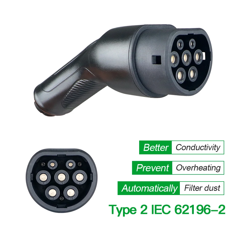 ISIGMA Carregador EV portátil 32A 22kw Type2 IEC62196-2 Tuya APP EVSE Carregamento 10M Cabo Type2 Plug Wallbox para carro elétrico - AliExpress - Image 5