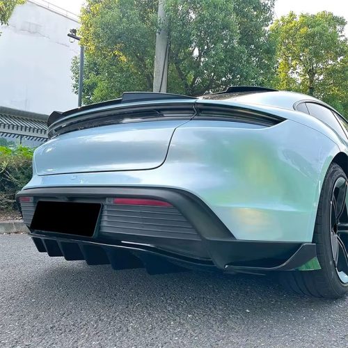 Difusor Traseiro Porsche Taycan 2019–2024 Rear Lip Spoiler Body Kit