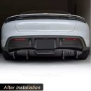 Difusor traseiro para Porsche Taycan 9J1 2019–2023 - Fibra de Carbono Rear Bumper Racing Spoiler