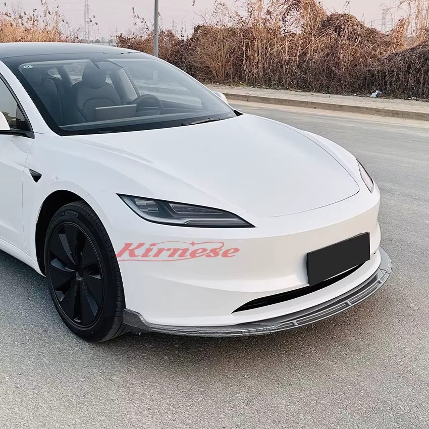 Lip Frontal em Fibra de Carbono para Tesla Model 3 (2024)