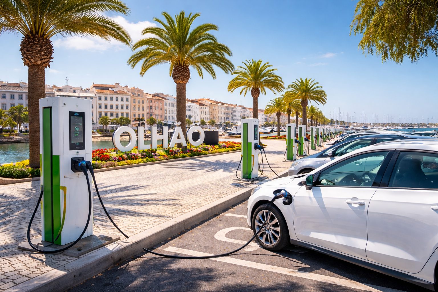Descubra os novos 70 pontos de carregamento elétrico em Olhão (Algarve) até 22 kW