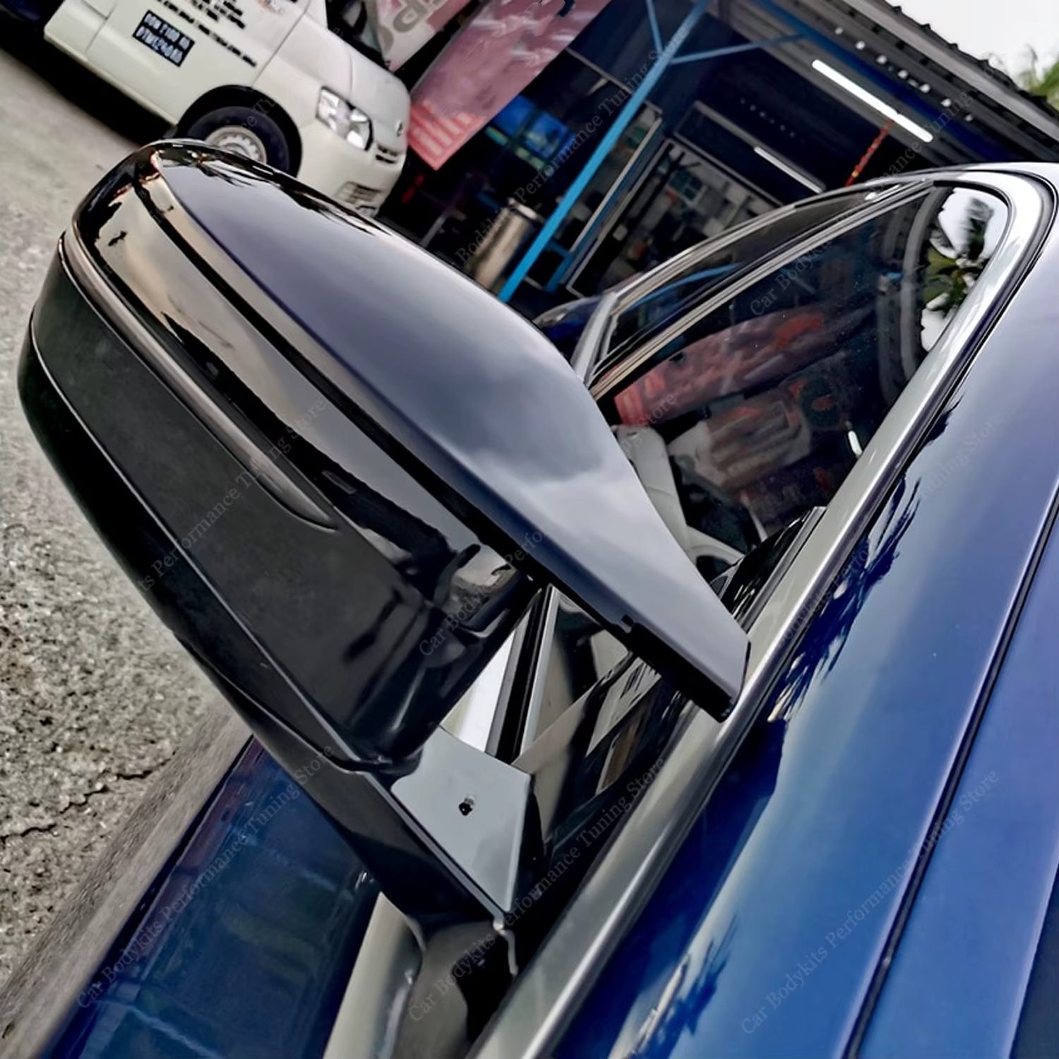 Capas de espelho retrovisor look M para BMW i4 G22 G23 G26 (2020-2025) - Glossy Black