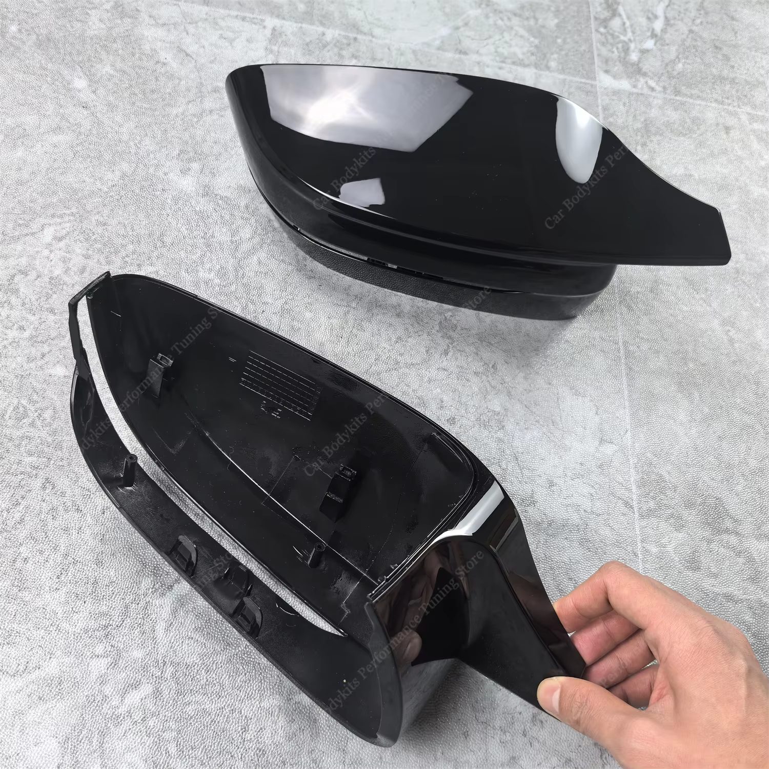 Capas de espelho retrovisor look M para BMW i4 G22 G23 G26 (2020-2025) - Glossy Black