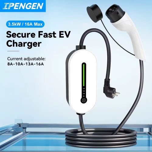 Carregador Portátil EV Type 2 Type 1 16A 3.5kW IPENGEN Bluetooth