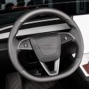 Cobertura volante em fibra de Carbono real para Tesla Model Y Juniper 2025