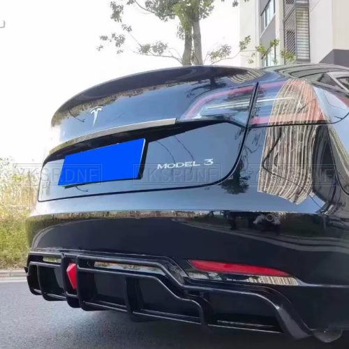 Difusor ABS Carbon Look para Tesla | Difusor Traseiro em ABS Carbon Look para Tesla Model 3
