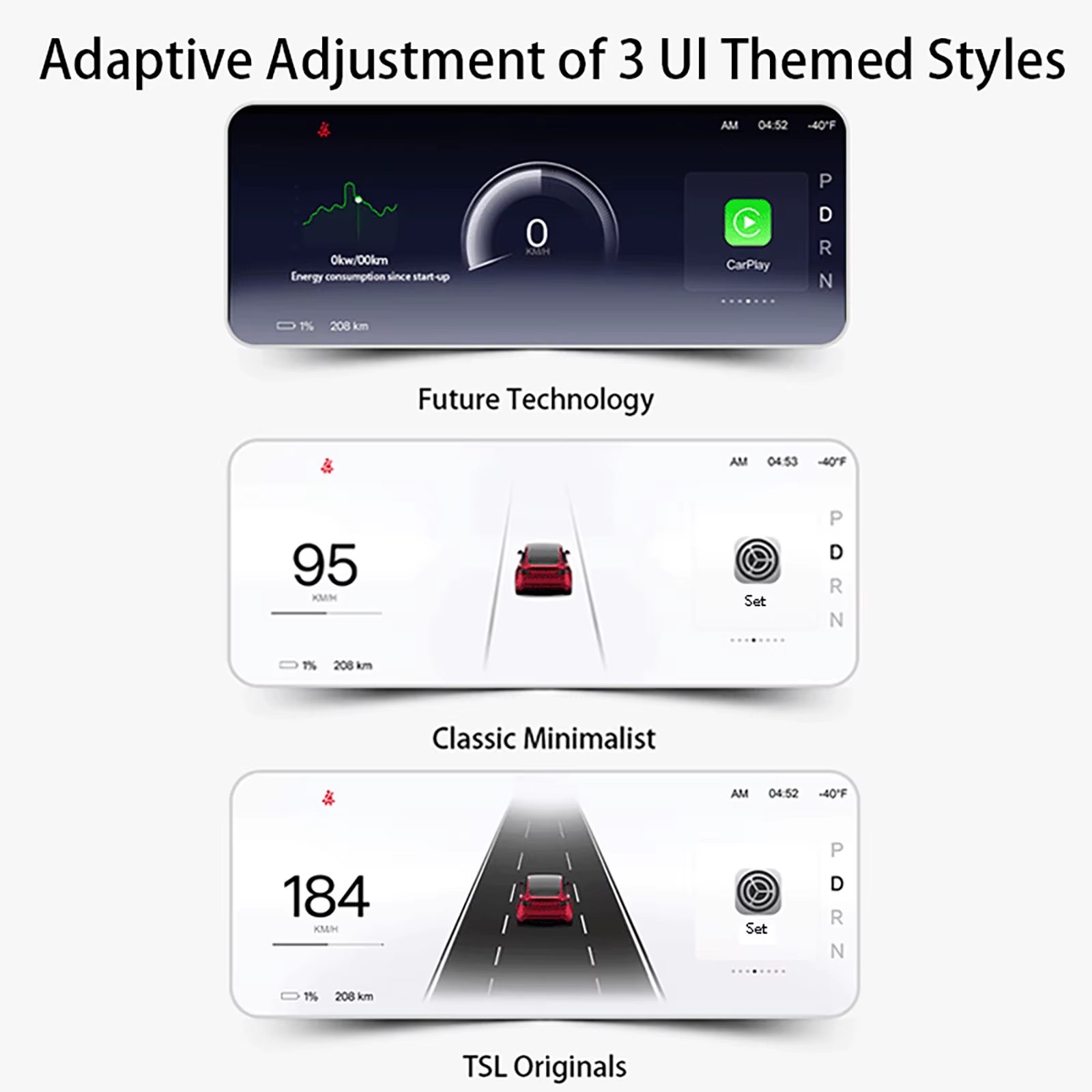 Ecrã CATRONICS HUD 8.9” para Tesla Model 3 Highland & Model Y Juniper Display Inteligente com Apple CarPlay (6)