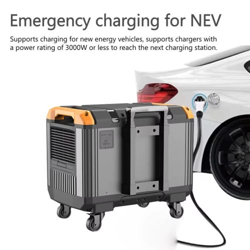 Estação de energia solar portátil 3000W com Bateria LiFePO4 – kit emergência para carro elétrico
