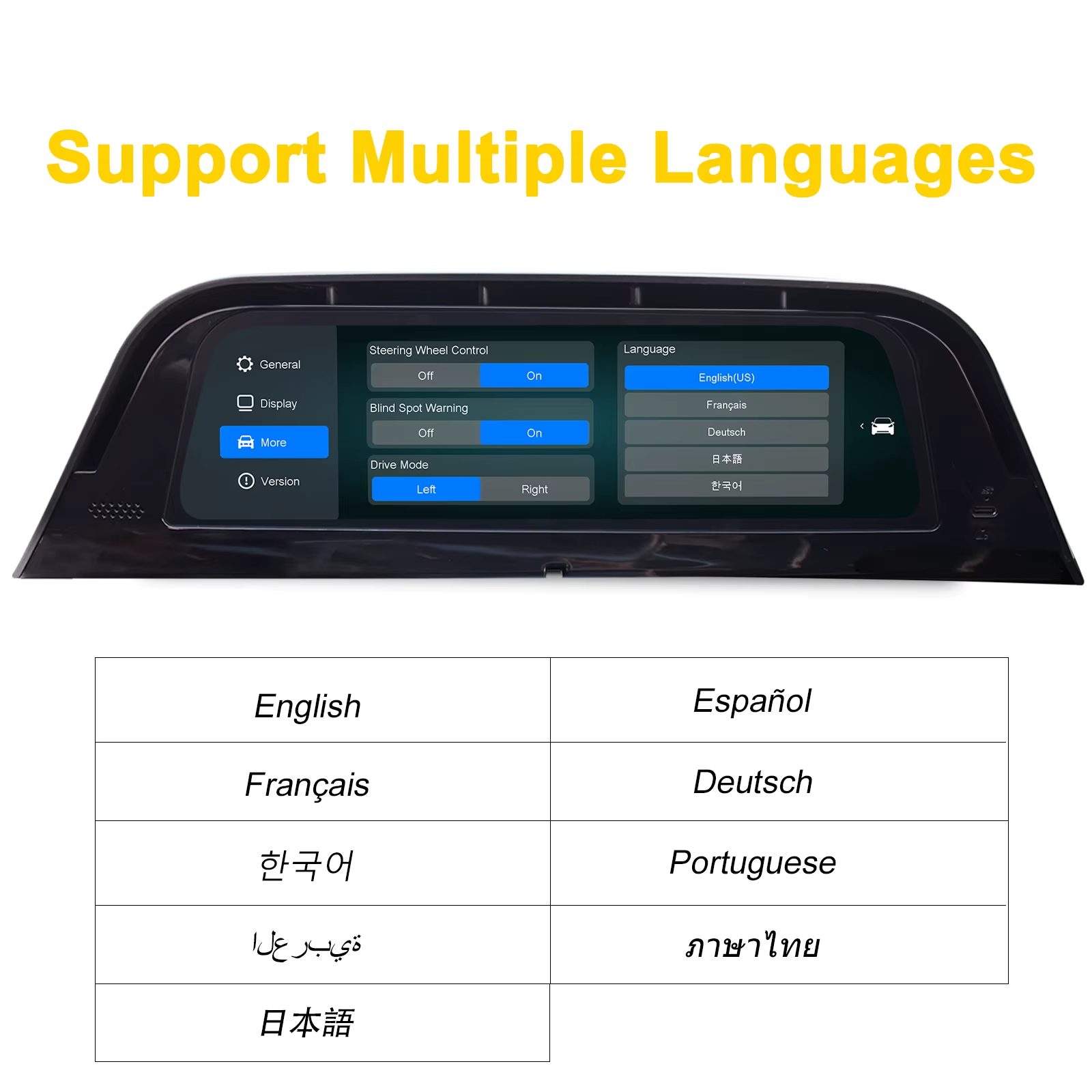 HUD Display 9.6” para Tesla Model 3 Highland & Tesla Model Y Juniper – CarPlay