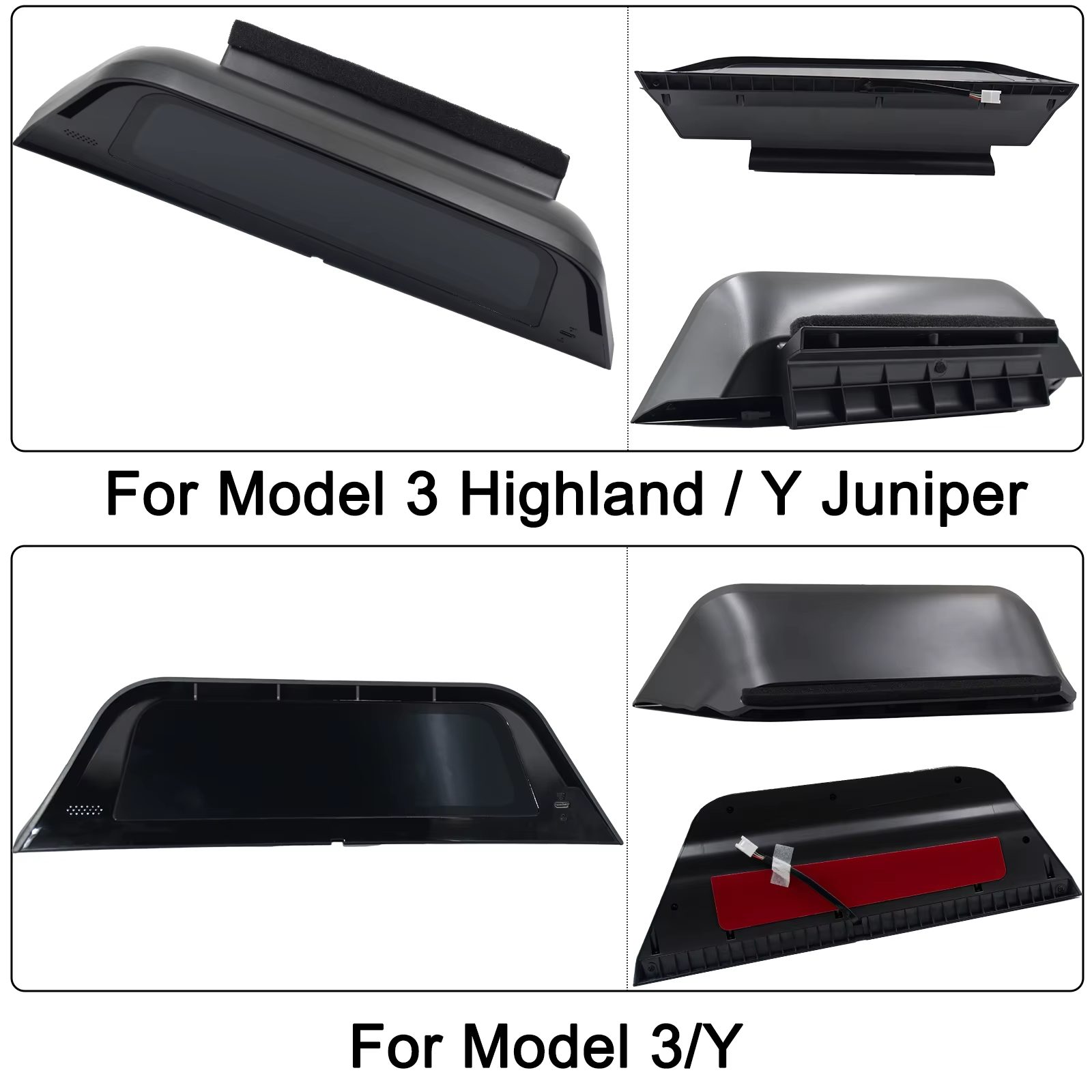 HUD Display 9.6” para Tesla Model 3 Highland & Tesla Model Y Juniper – CarPlay