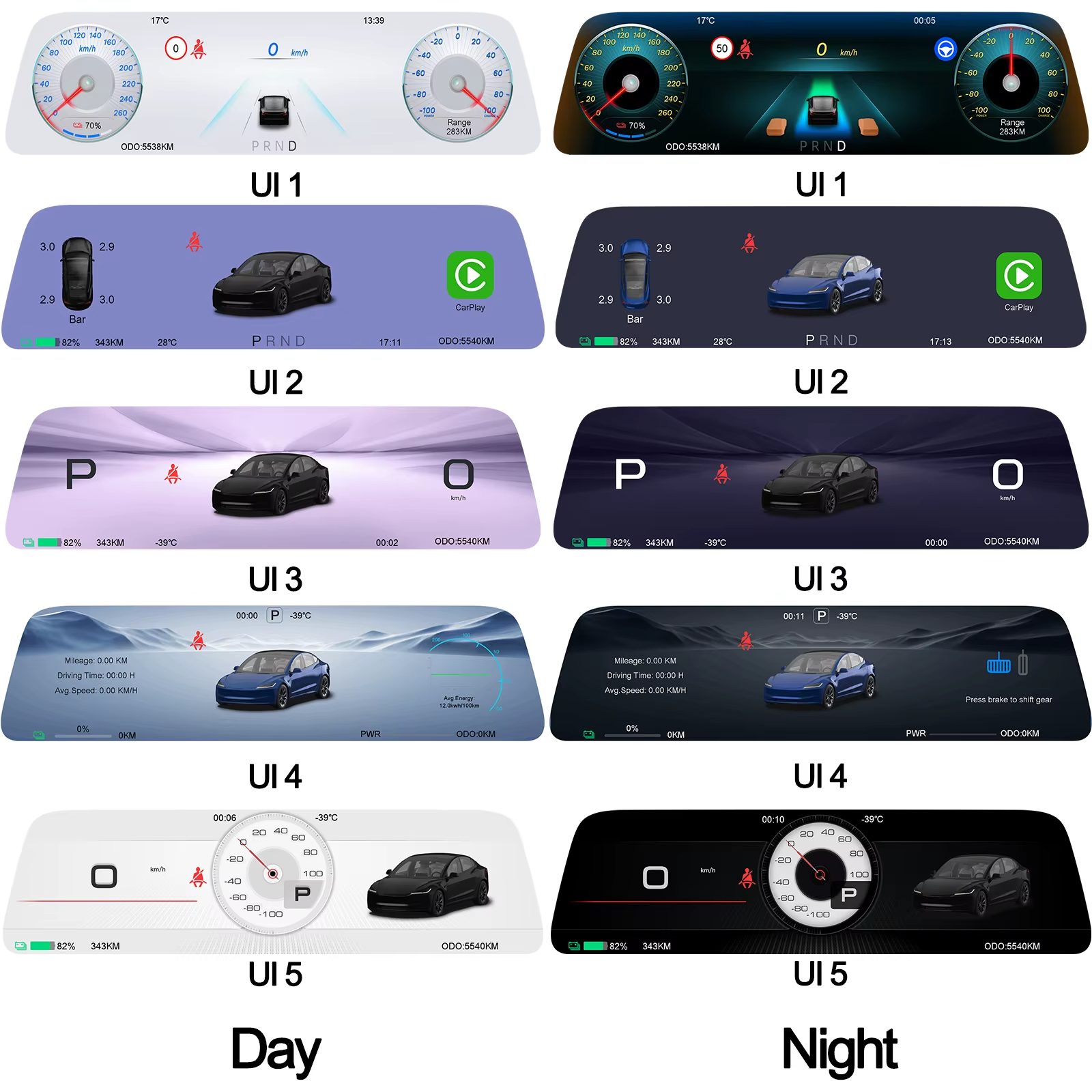 HUD Display 9.6” para Tesla Model 3 Highland & Tesla Model Y Juniper – CarPlay