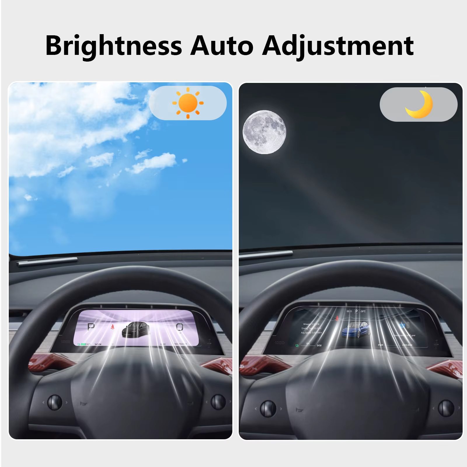 HUD Display 9.6” para Tesla Model 3 Highland & Tesla Model Y Juniper – CarPlay