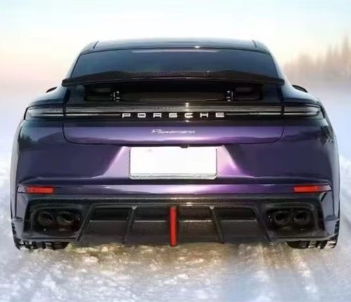 Lip frontal + difusor em carbono para Porsche Panamera 976 (2024)