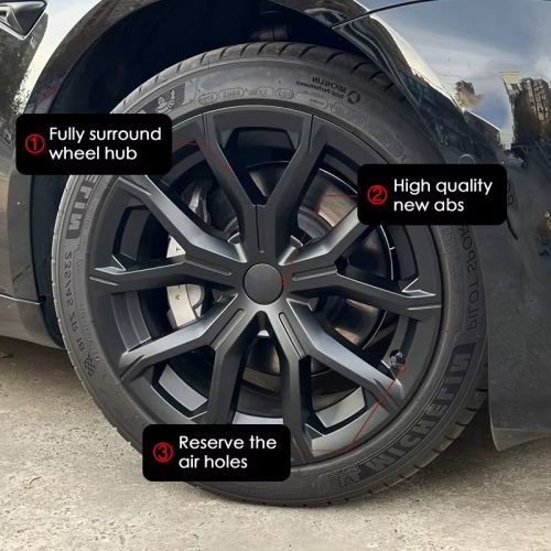 Pack 4 Tampas para jantes Tesla Model 3 CALOTAS PERFORMANCE 18” FULL COVER (1)