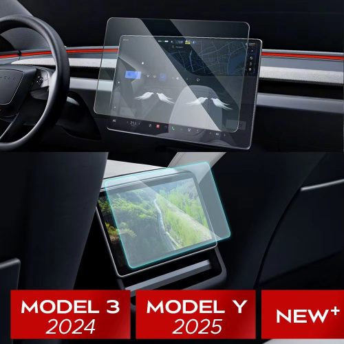 Película Protetora Vidro Temperado para Tesla Model Y Juniper 2025 e Model 3 Highland 2024