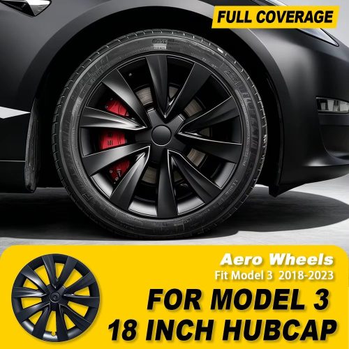 Tampões jantes Tesla Model 3 AERO 18 - em Glossy Black Black Matte