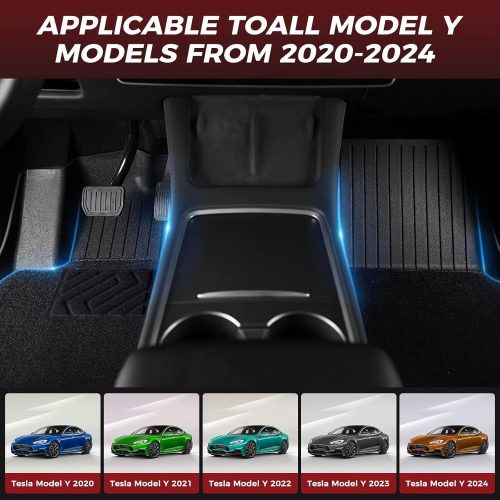 Tapetes TPE Premium para Tesla Model Y 2020-2024 – Conjunto Completo All Weather