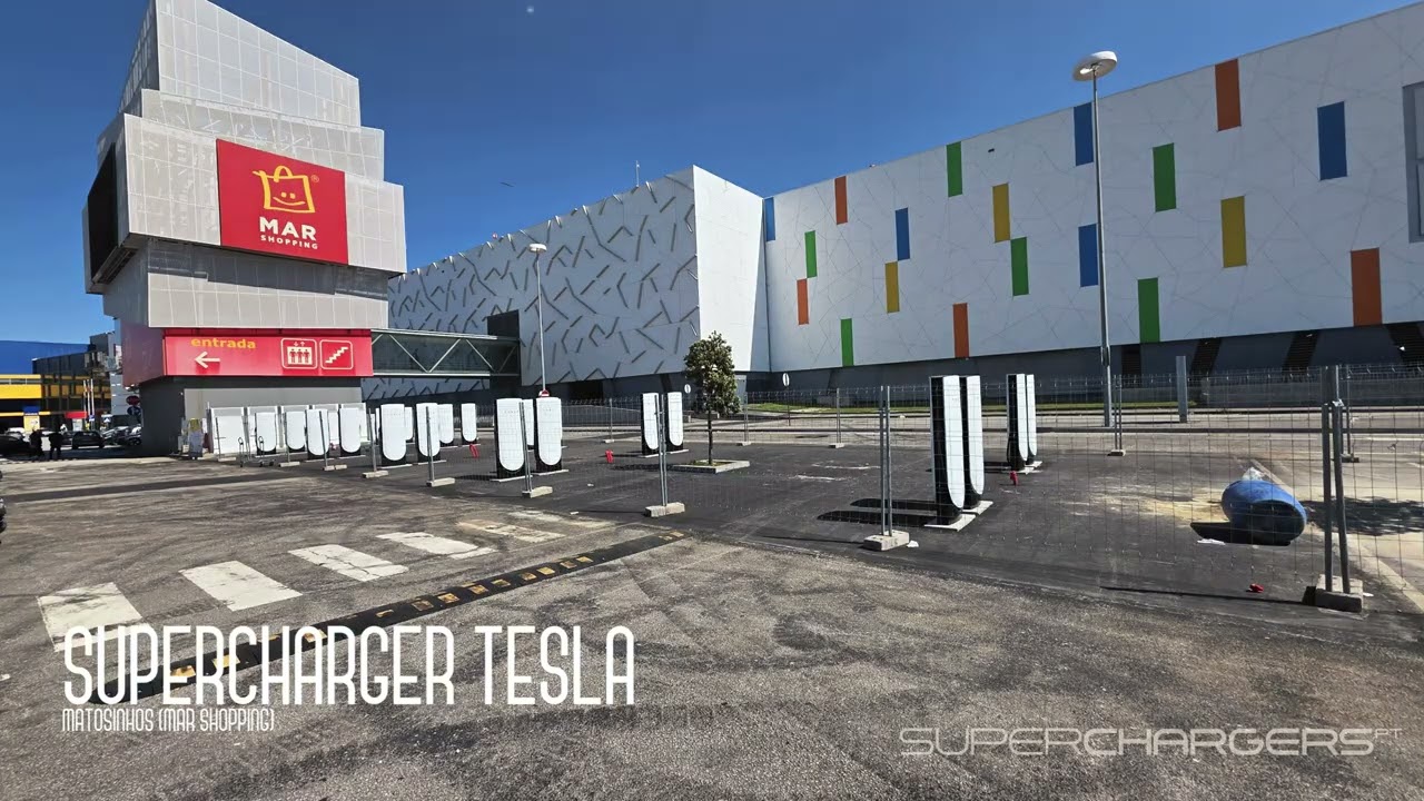 Superchargers Tesla Matosinhos no Mar Shopping finalmente em funcionamento!