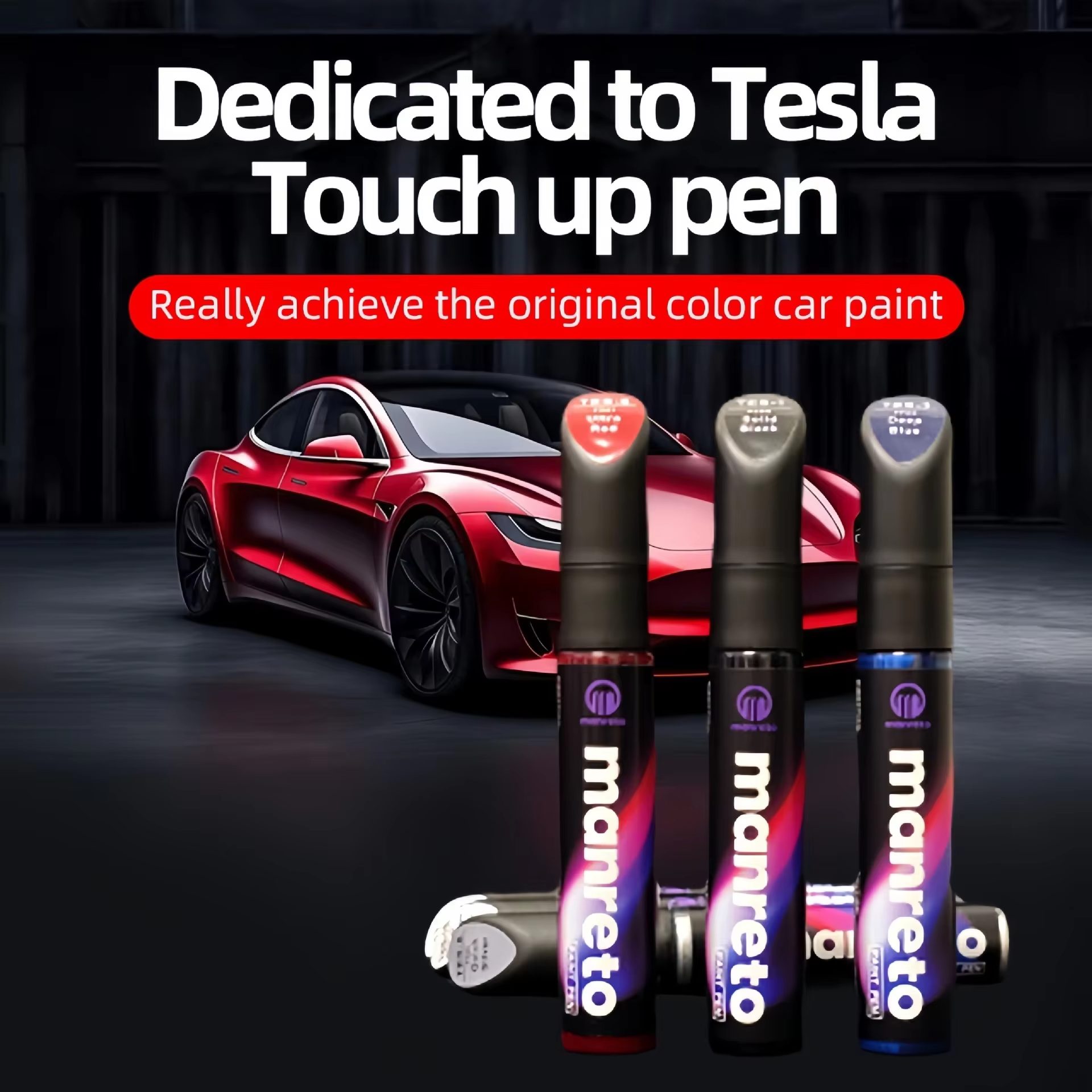 Caneta de Retoque para Reparação de Riscos Tesla Model 3 & Model Y – Acabamento Premium Original