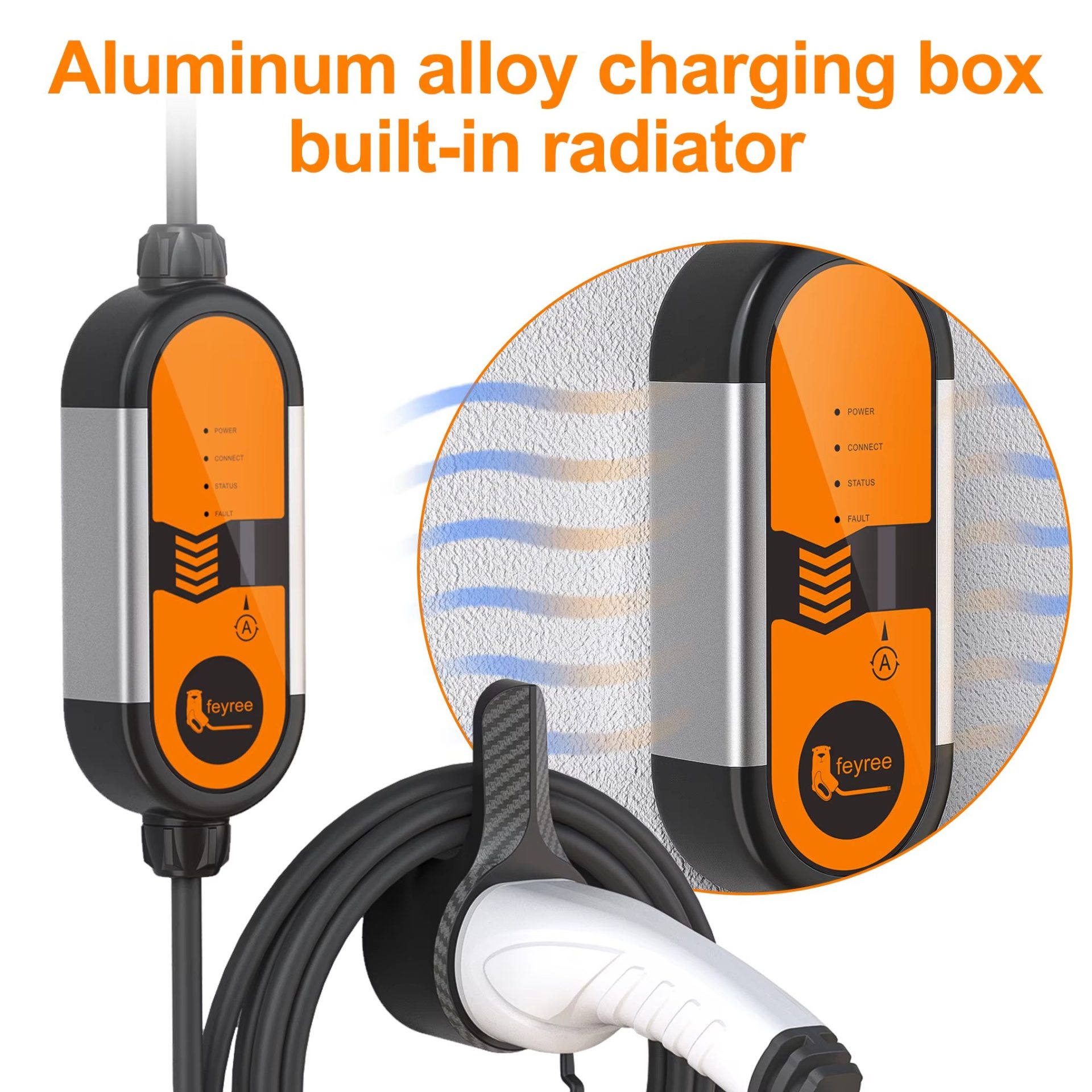 Carregador carro elétrico FEYREE Type 1 Type 2 EVSE 16A – Carregamento seguro e inteligente para veículos elétricos