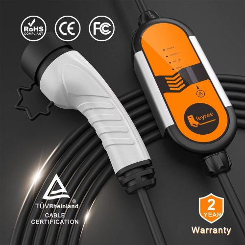 Carregador carro elétrico FEYREE Type 1 Type 2 EVSE 16A – Carregamento seguro e inteligente para veículos elétricos