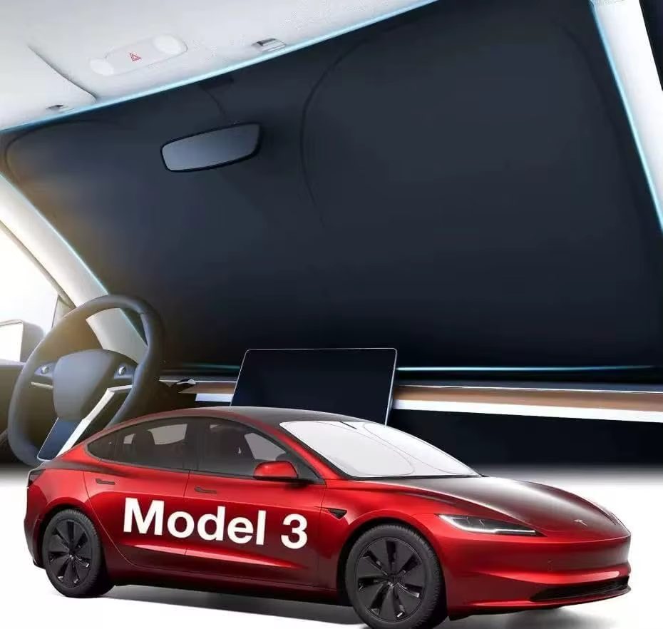 Para-sol parabrisas Tesla Model 3 Highland Model Y Juniper – Proteção Térmica Premium