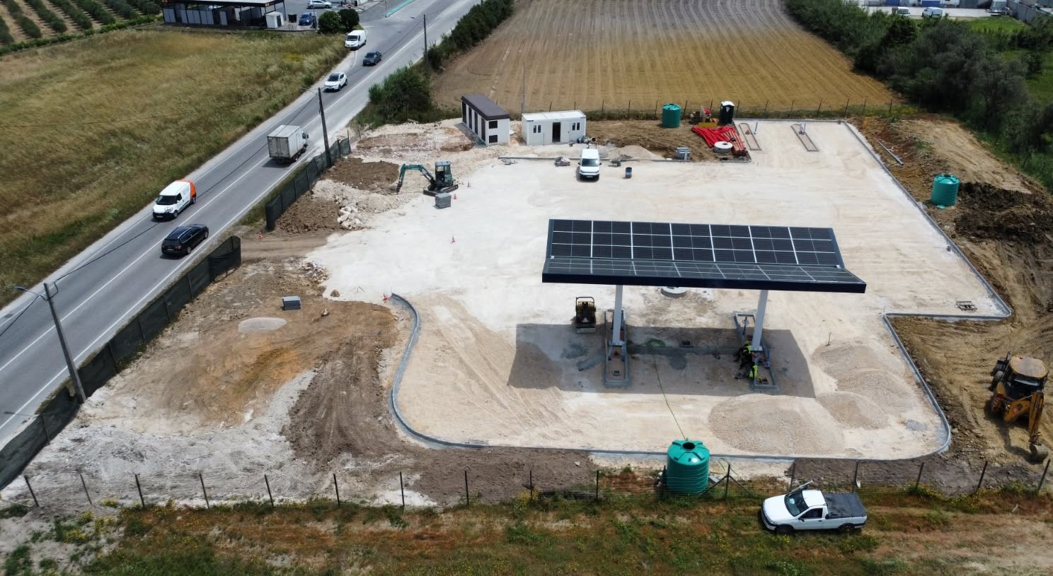 Hub de 12 carregadores ultrarrápidos nas Caldas da Rainha (até 400 kW) em instalação